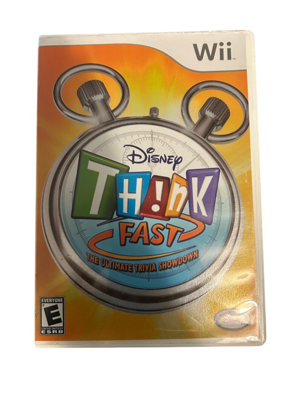 Disney Think Fast Wii Trivia Game Complete With Case & Manual Family Fun Trivia